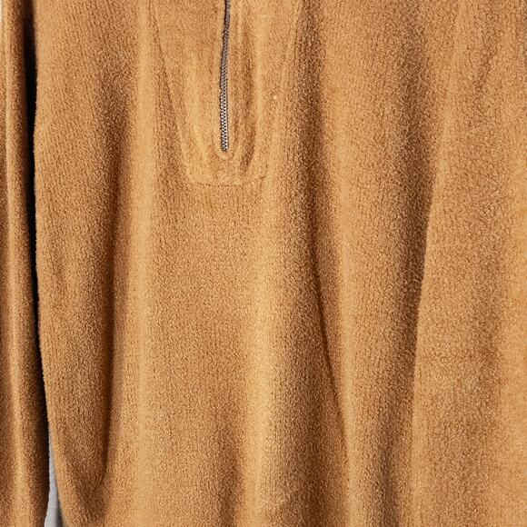 Barefoot Dreams Women’s Sweater Neutral Slow Fashion Cozy Minimalism Camel Zip S - Picture 4 of 8